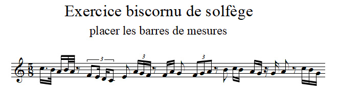 Question biscornue, placez les barres de mesure