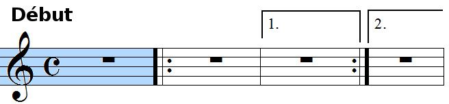 barres de reprise avec cadre 1 et 2
