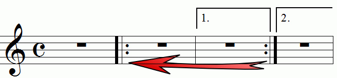 barres de reprise avec cadre 1 et 2