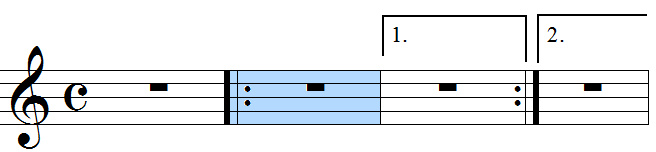 barres de reprise avec cadre 1 et 2