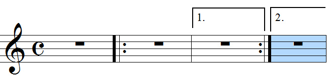 barres de reprise avec cadre 1 et 2