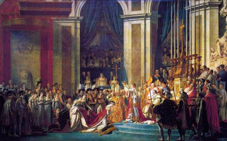 Le Sacre de Napoléon, Jacques-Louis David, 1806 et 1807, musée du Louvre.