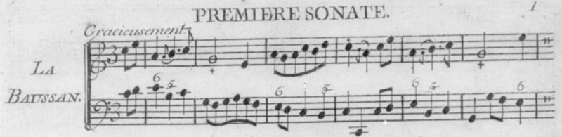 Sonate La Baussan, extrait de 6 Sonatas, Op.2, Philibert de La Vigne