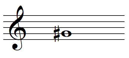 La note SOL dièse en clef de SOL