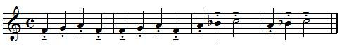 Tenuto et Staccato exemple