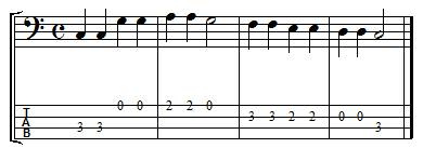 système de portée, ah vous dirais je maman, guitare basse électrique système de portée, ah vous dirais je maman, guitare basse électrique