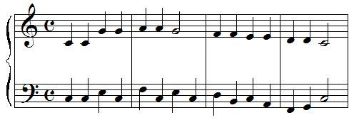 Systèmes de portées : Ah vous dirais-je Maman à la harpe Systèmes de portées : Ah vous dirais-je Maman à la harpe