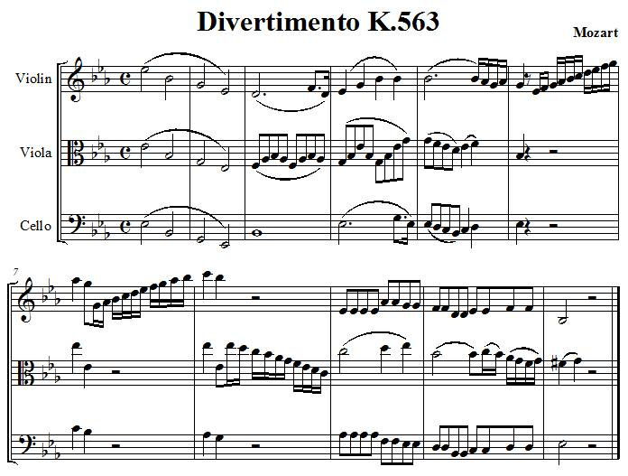 divertimento K563 de Mozart