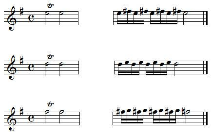 Trilles et tonalités
