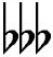 Symbole du triple bémol