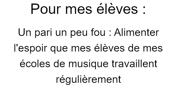 Pour mes élèves