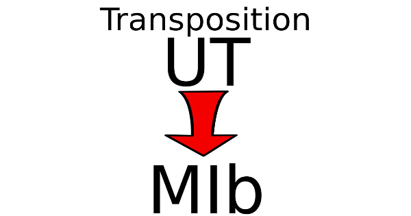 Transposer une partition en UT pour un instrument en MI bémol