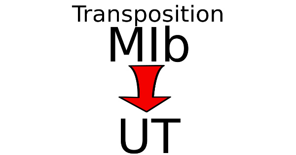 Transposer une partition en MI bémol pour un instrument en UT