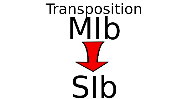Transposer une partition en MI bémol pour un instrument en SI bémol