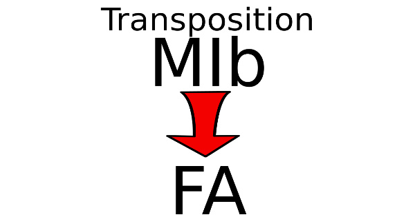 Transposer une partition en MI bémol pour un instrument en FA