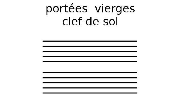 Portées vierges en clef de SOL