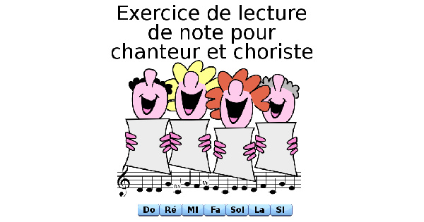 Exercice de lecture de note pour chanteur et choriste