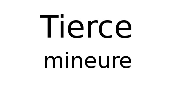 Tierce mineure
