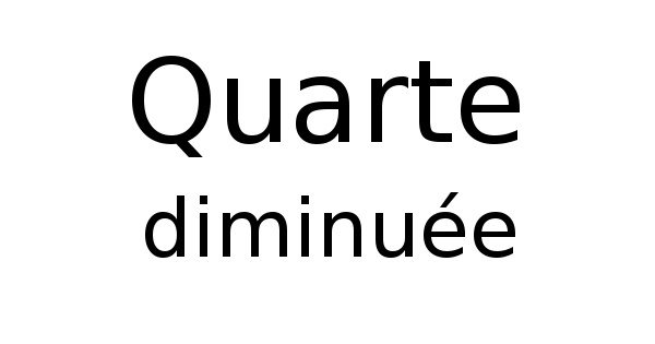 Quarte diminuée