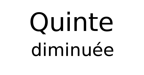 Quinte diminuée