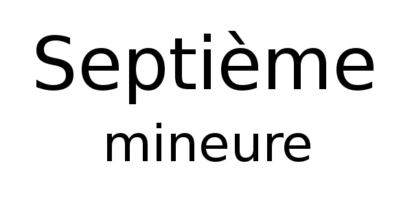 Septième mineure