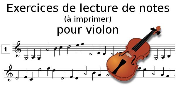 Lecture de notes pour violon à imprimer