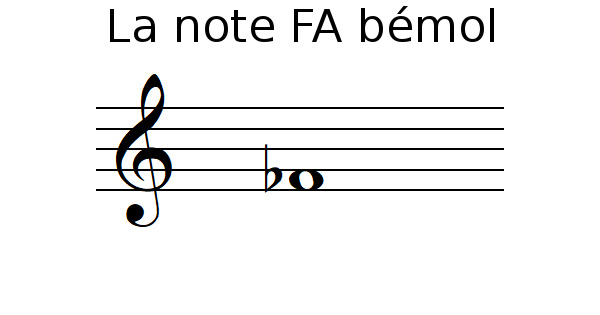 La note FA bémol