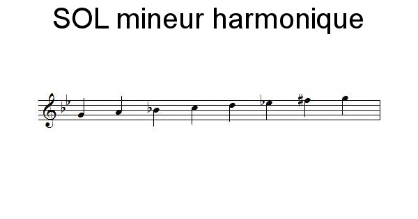 Gamme de SOL mineur harmonique