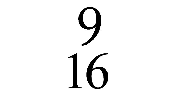 Exemples de mesure à 9/16