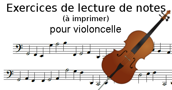 Lecture de notes pour violoncelle à imprimer